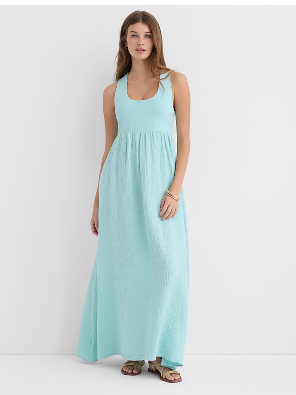 LOFT Beach Triple Cloth Mixed Media Maxi Pocket Dress - Worn Once